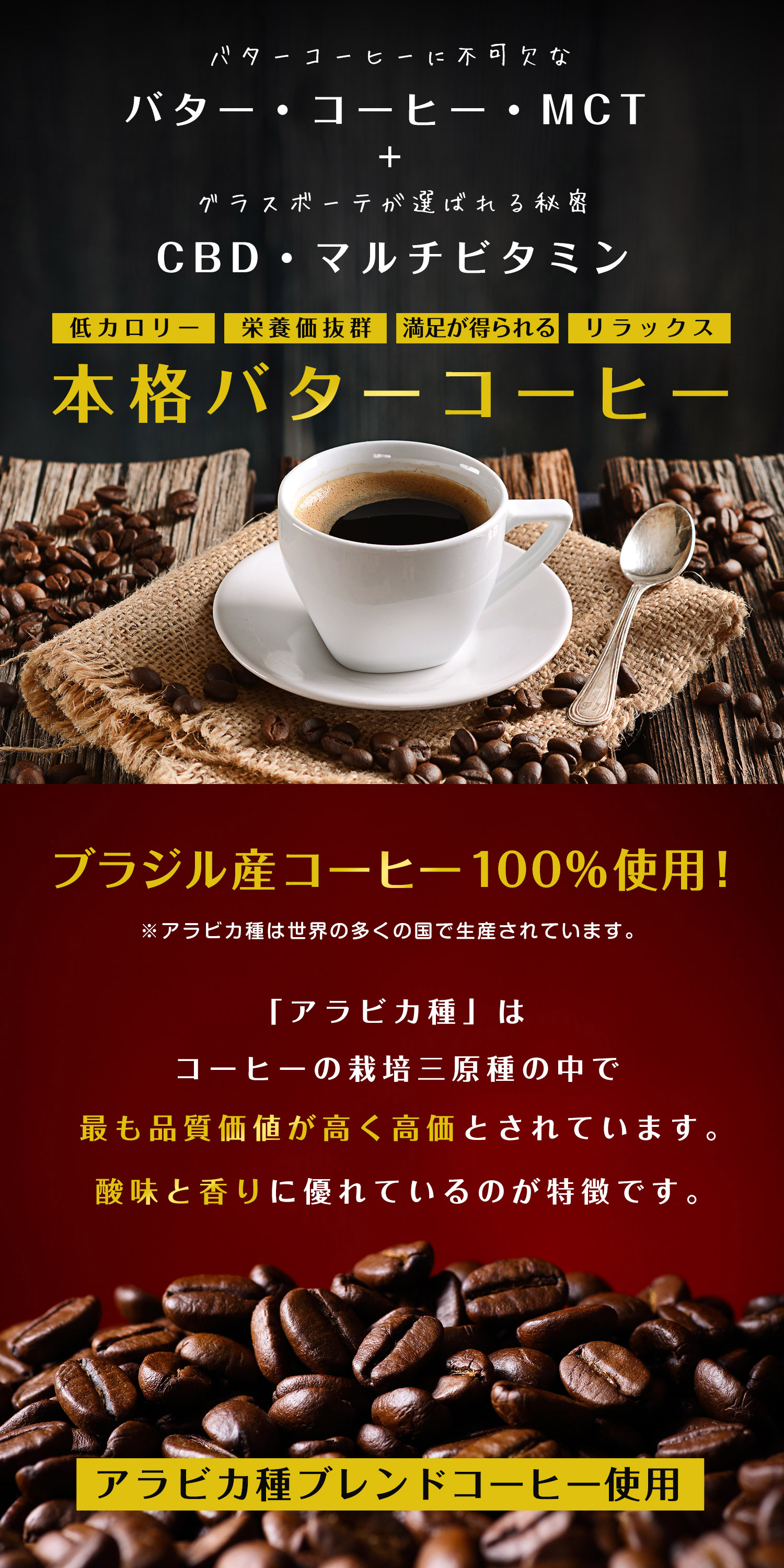 CBD＆ビタミンバターコーヒー詳細